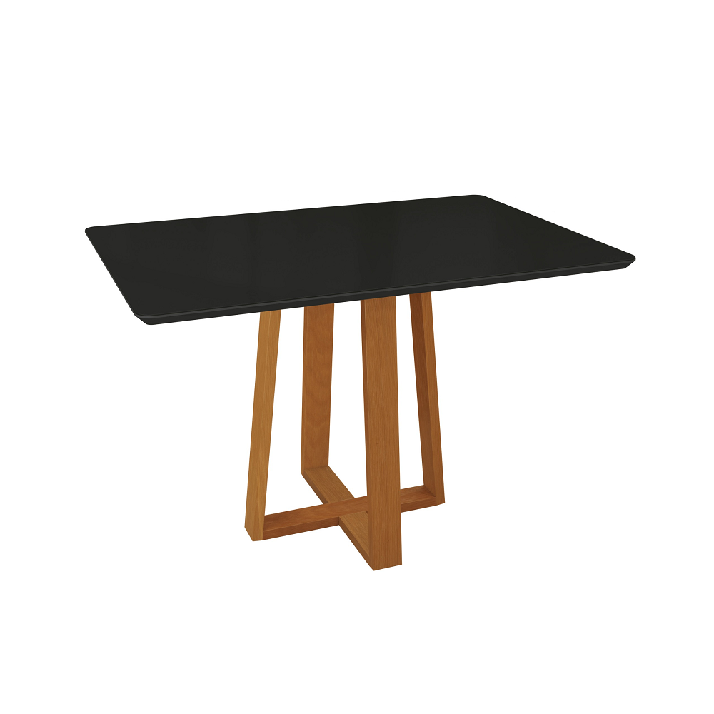 Conjunto de Mesa Sala de Jantar 4 Cadeiras Canela/Chumbo 120x80 Kappesberg CSJ023CAPRFV7, , large image number 2
